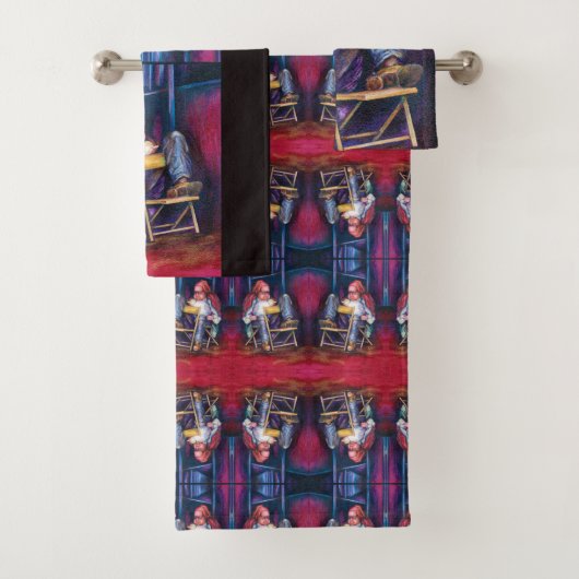 Norman verwijst naar Draw in Zijn Slaap Bad Handdoek (Insitu)