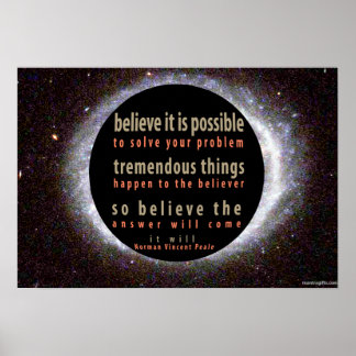Norman Vincent Peale Positive Quote Poster