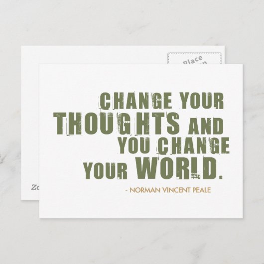 Norman Vincent Peale Quote Briefkaart (Voorkant / Achterkant)