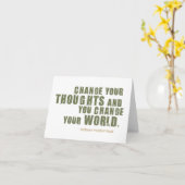 Norman Vincent Peale Quote Kaart (Gele Bloem)