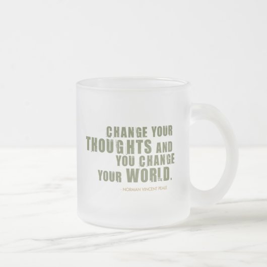 Norman Vincent Peale Quote Matglas Koffiemok (Rechts)