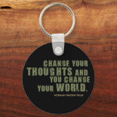 Norman Vincent Peale Quote Sleutelhanger (Voorkant)