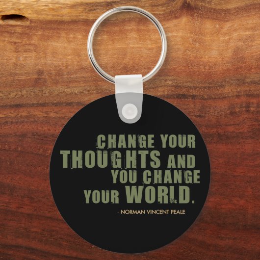 Norman Vincent Peale Quote Sleutelhanger (Voorkant)