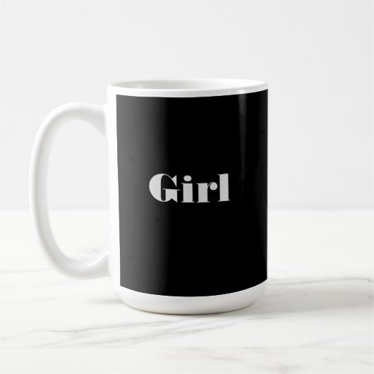 Normande Font Girl Tekst met Classic Mok Cups (Links)