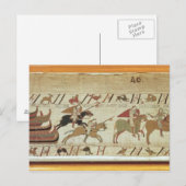 Normanden ontschepen in Pevensey en de ridders Briefkaart (Voorkant / Achterkant)