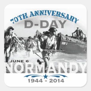 Normandië 70e D-Day Jubileum Vierkante Sticker
