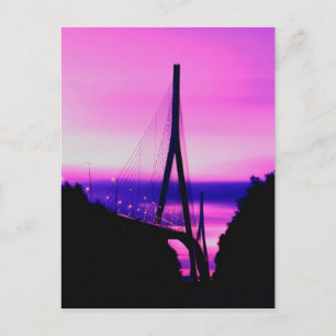 Normandië-brug, Le Havre, Frankrijk 2 Briefkaart
