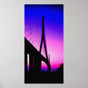 Normandië-brug, Le Havre, Frankrijk Poster