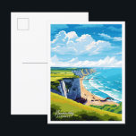 Normandië Frankrijk Art Travel illustratie Briefkaart<br><div class="desc">Normandië Frankrijk Kunst vintage reisplaats illustratie</div>