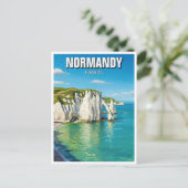 Normandië Frankrijk Étretat Cliffs Briefkaart (Staand voorkant)