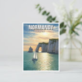 Normandië Frankrijk Étretat Cliffs Briefkaart (Staand voorkant)
