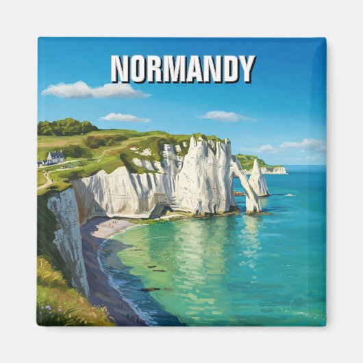Normandië Frankrijk Étretat Cliffs Magneet (Voorkant)