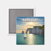 Normandië Frankrijk Étretat Cliffs Magneet (Voorkant / Achterkant)