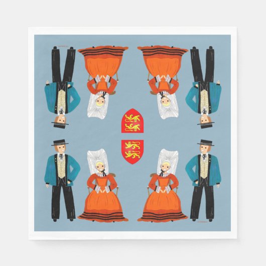 Normandie, Frankrijk Servet (Voorkant)