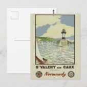  Normandië Frankrijk vuurtoren aan de Franse kust Briefkaart (Voorkant / Achterkant)