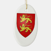 Normandië (Frankrijk) Wapenmunt Keramisch Ornament (Rechts)