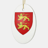 Normandië (Frankrijk) Wapenmunt Keramisch Ornament (Links)