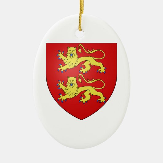 Normandië (Frankrijk) Wapenmunt Keramisch Ornament (Voorkant)