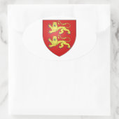 Normandië (Frankrijk) Wapenschild Ovale Sticker (Tas)