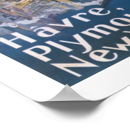 Normandie in New York Harbour Poster (Hoek)