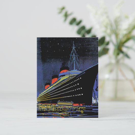 Normandie in Night Briefkaart (Staand voorkant)