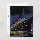 Normandie in Night Briefkaart (Voorkant / Achterkant)