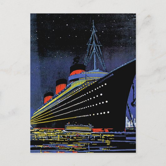 Normandie in Night Briefkaart (Voorkant)