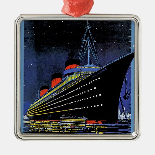 Normandie in Night Metalen Ornament (Voorkant)