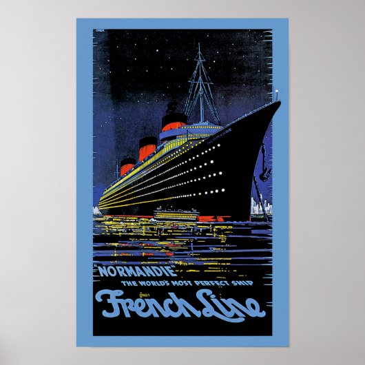 Normandie in Night Poster (Voorkant)