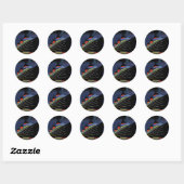 Normandie in Night Ronde Sticker (Vel)