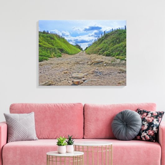 Normandië Road Canvas Afdruk (Insitu (Woonkamer))