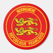 Normandie Round Emblem Magneet (Voorkant)