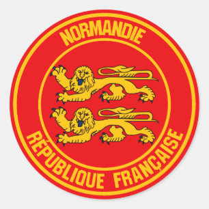 Normandie Round Emblem Ronde Sticker