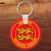 Normandie Round Emblem Sleutelhanger (Voorkant)
