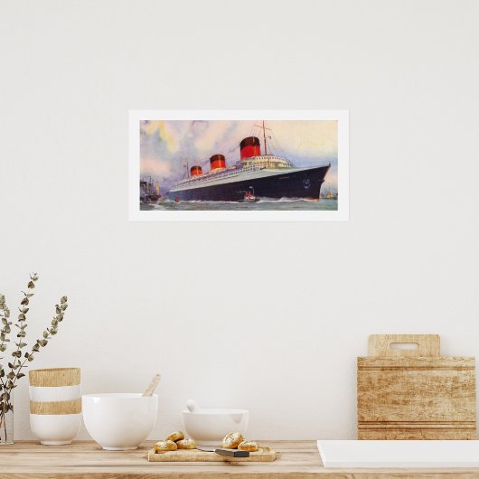 Normandie van de Franse lijn Poster (Keuken)