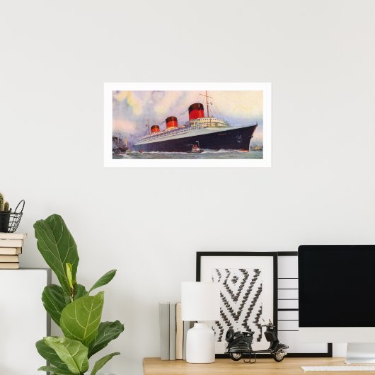 Normandie van de Franse lijn Poster (Thuiskantoor)