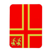 Normandië Vlag Magneet - Falaise Cross (Verticaal)