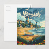 Normandische kust Frankrijk Briefkaart (Voorkant / Achterkant)