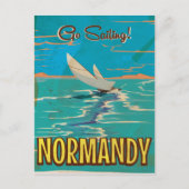 Normandische  Sailing Poster kunst. Briefkaart (Voorkant)
