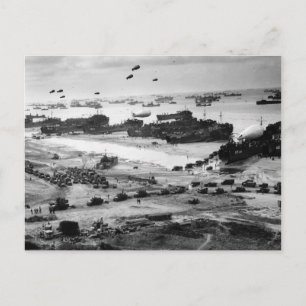 Normandische stranspost uit de Tweede Wereldoorlog Briefkaart