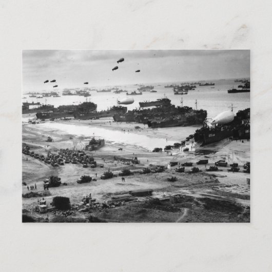 Normandische stranspost uit de Tweede Wereldoorlog Briefkaart (Voorkant)