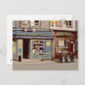 Normandische tabakswinkel & wijnbar in Frankrijk Briefkaart (Voorkant / Achterkant)