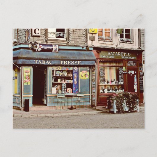 Normandische tabakswinkel & wijnbar in Frankrijk Briefkaart (Voorkant)