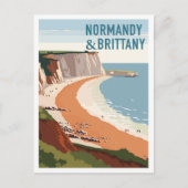 Normandy and Brittany France vintage Travel Briefkaart (Voorkant)