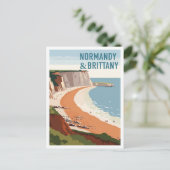 Normandy and Brittany France vintage Travel Briefkaart (Staand voorkant)