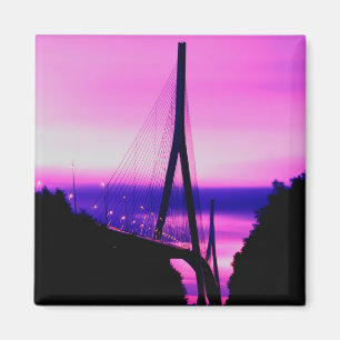 Normandy Bridge, Le Havre, France 2 Magneet