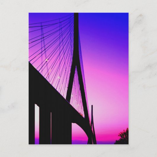 Normandy Bridge, Le Havre, Frankrijk Briefkaart (Voorkant)