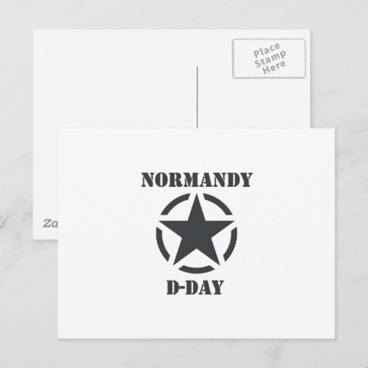 Normandy D-Day Briefkaart (Voorkant / Achterkant)
