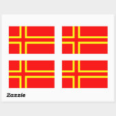 Normandy etnische vlag rechthoekige sticker (Vel)