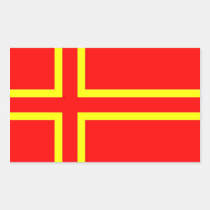 Normandy etnische vlag rechthoekige sticker